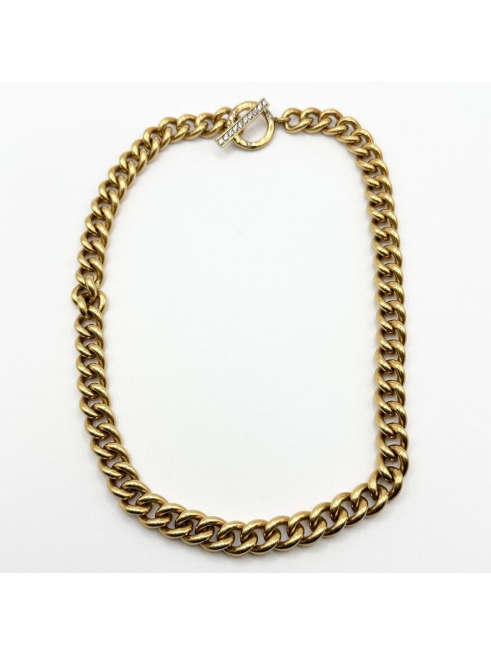 Kendra Scott Whitley Chain Necklace Gold-Tone With Pavé Toggle Closure
